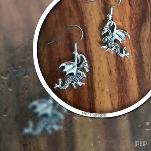 Pewter Winged Dragons